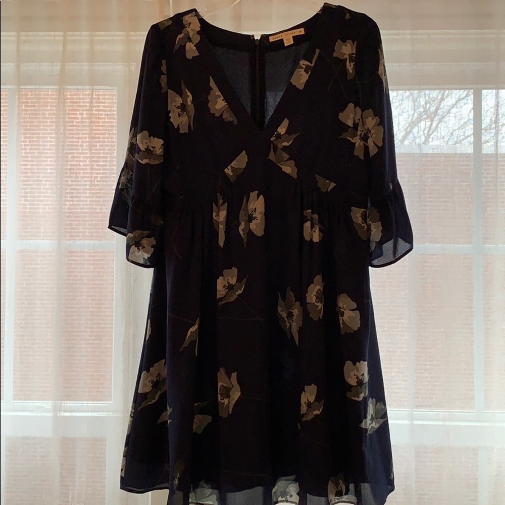 Navy floral Paper Crown dress